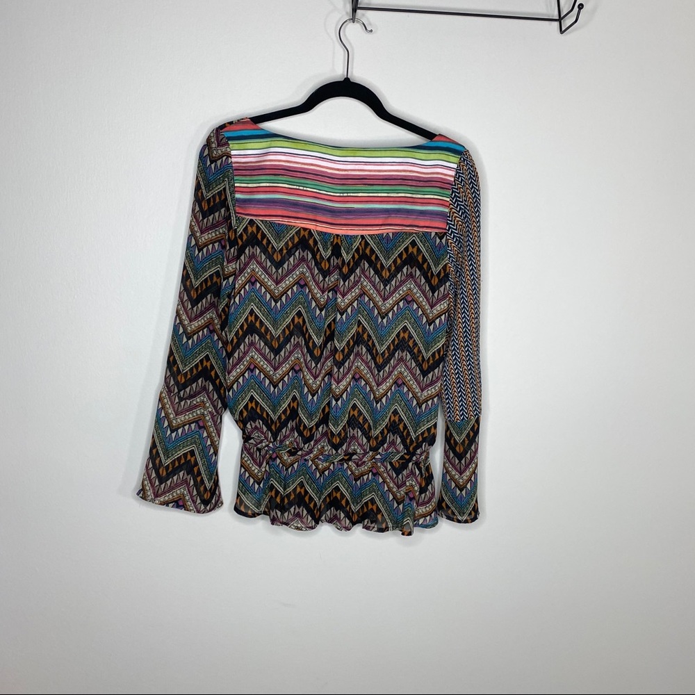 Desigual Multi-Patterned Chevron Blouse - image 2